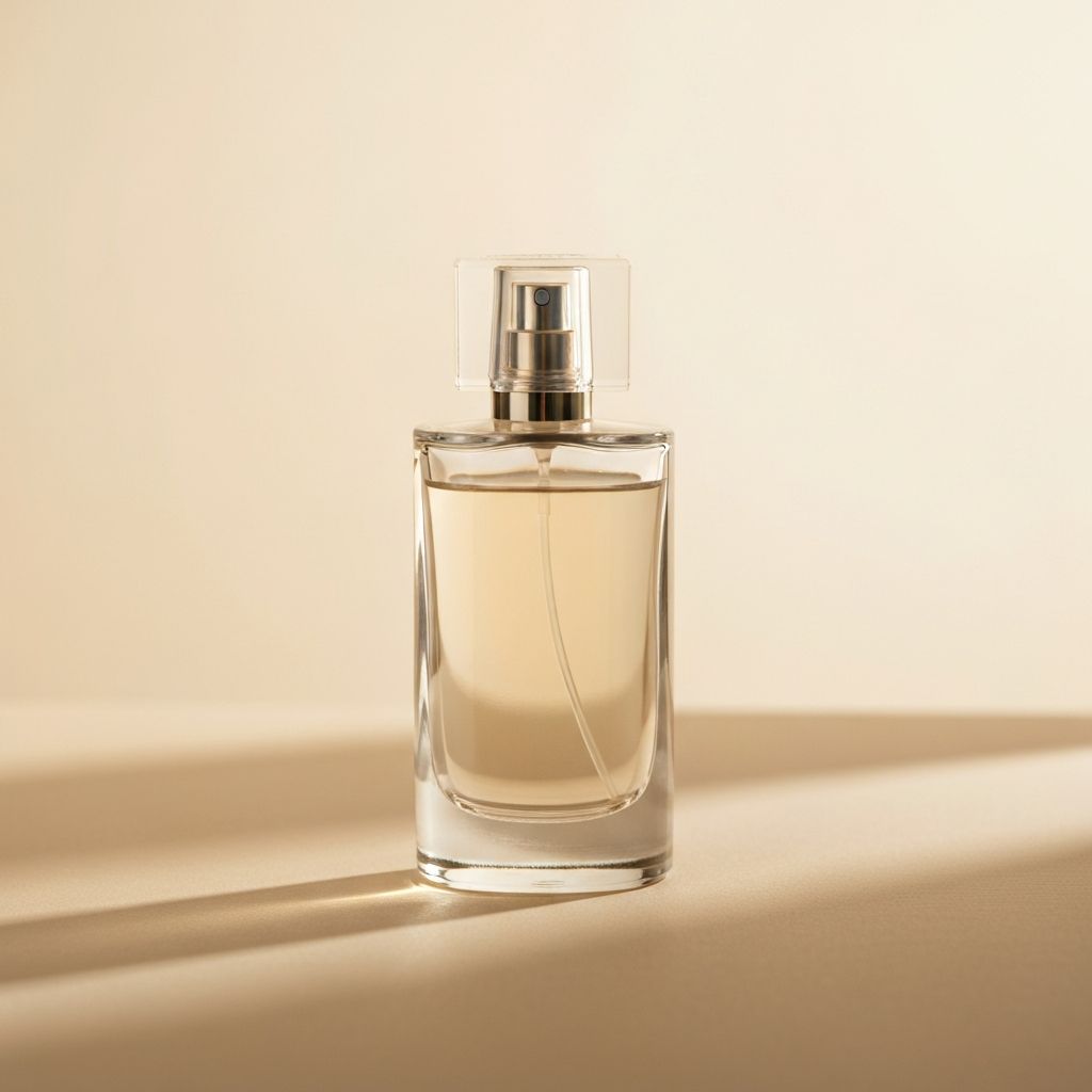 Luxury perfume bottle editorial product photography